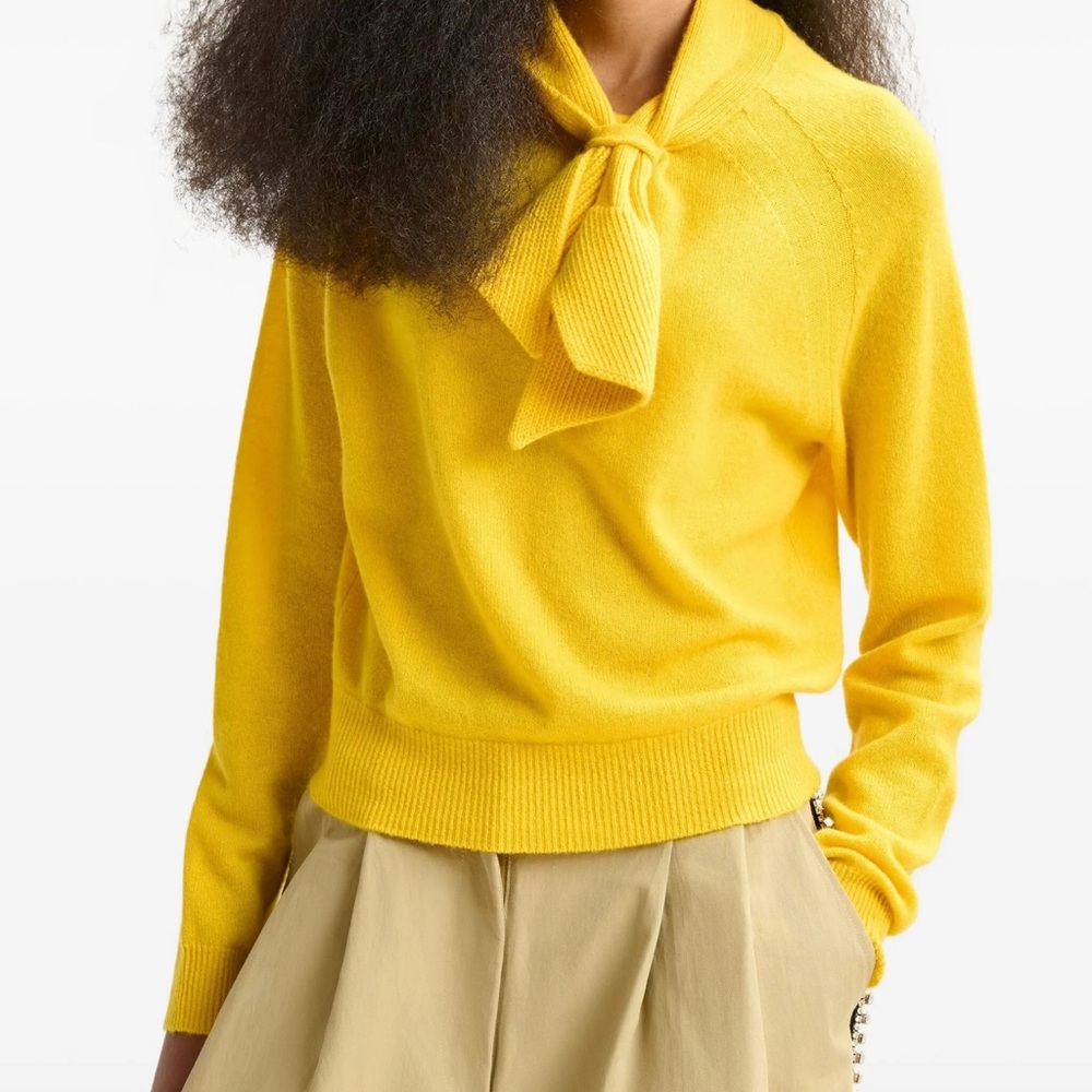 Chic Yellow Cowl Neck Sweater - Picture 4 of 6